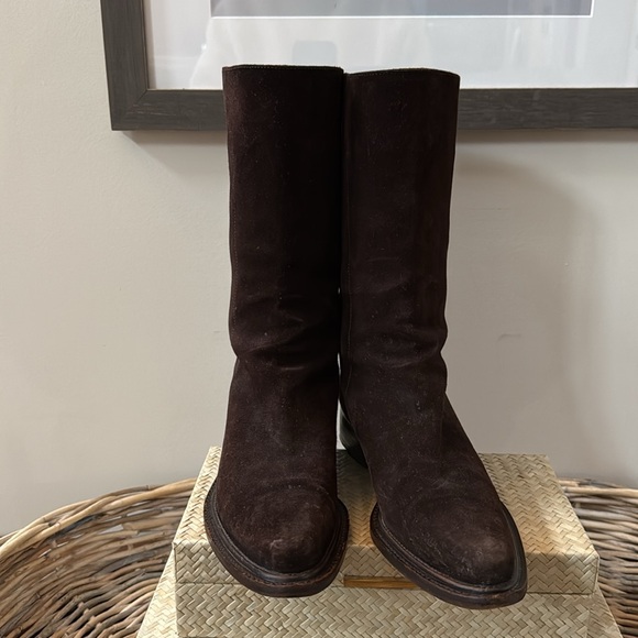 PRADA Brown Suede Boots - Picture 2 of 7